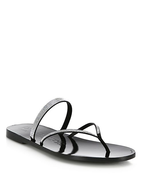 Pedro Garcia - Isla Jeweled Satin Thong Sandals