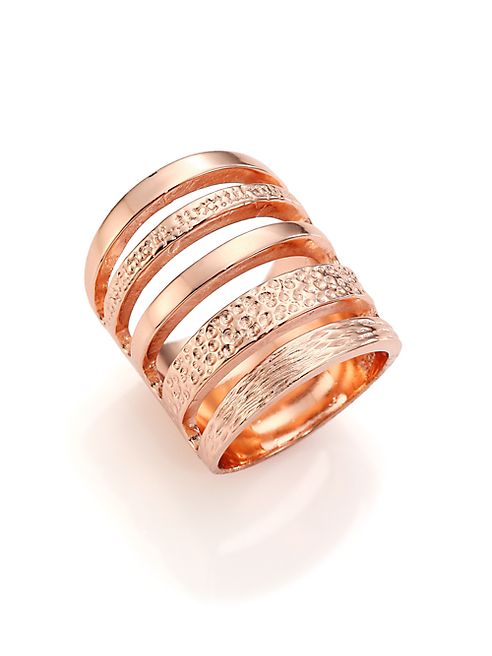 Pamela Love - Single Cage Rose Goldtone Ring