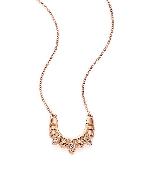 Pamela Love - Mini Tribal Spike White Topaz Pendant Necklace