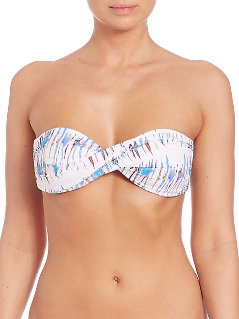 HEIDI KLEIN - Venice Beach Printed Twisted Bandeau Bikini Top