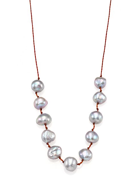 Lena Skadegard - 19MM Grey Baroque Pearl Strand Necklace