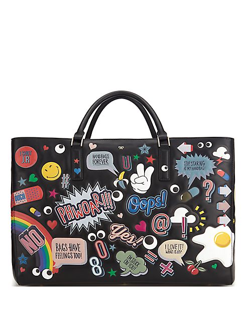 Anya Hindmarch - Ebury Maxi Wink Sticker Leather Tote