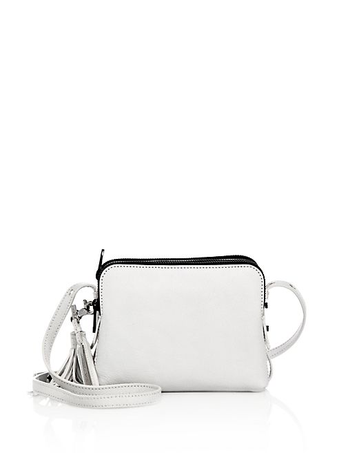 Loeffler Randall - Small Triple-Zip Leather Crossbody Bag