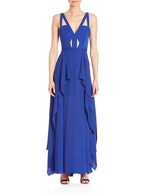 BCBGMAXAZRIA - Double Peplum Gown