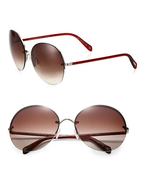 Oliver Peoples - Jorie 62mm Rimless Oversized Round Sunglasses