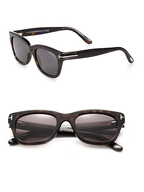 Tom Ford Eyewear - Snowdon Rectangular 52MM Acetate Sunglasses