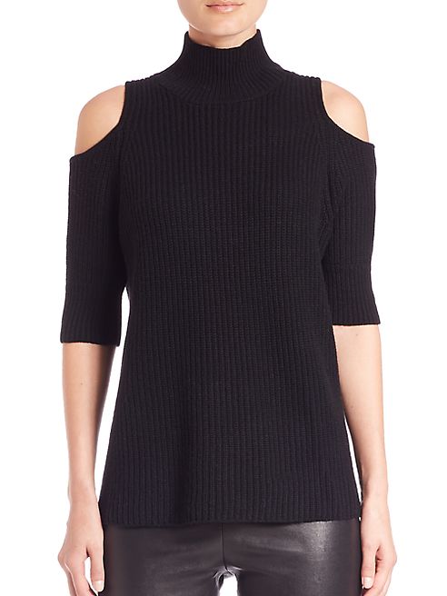 Zoë Jordan - Knitlab Gondola Cold-Shoulder Turtleneck Sweater