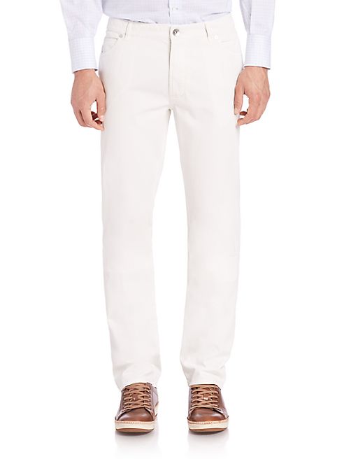 Brunello Cucinelli - Five-Pocket Stretch-Cotton Pants