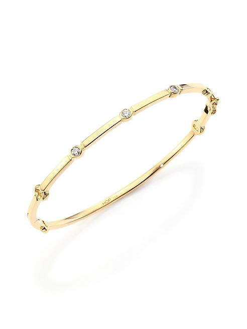 HEARTS ON FIRE - Copley Diamond & 18K Yellow Gold Bangle