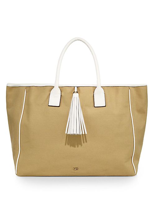 Melissa Odabash - Leather-Trim Canvas Tote