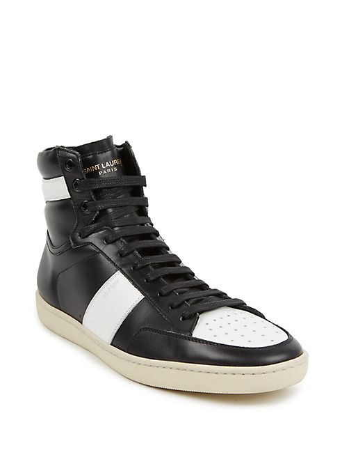 Saint Laurent - Colorblock Leather High-Top Sneakers