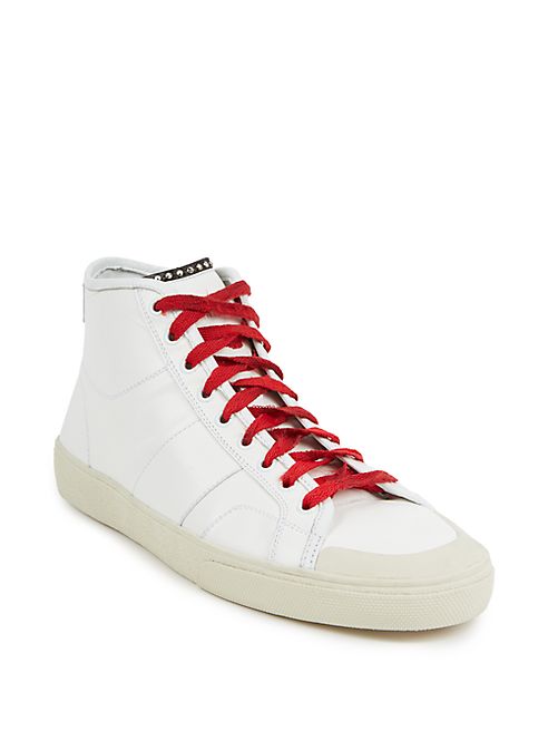 Saint Laurent - Leather High-Top Sneakers