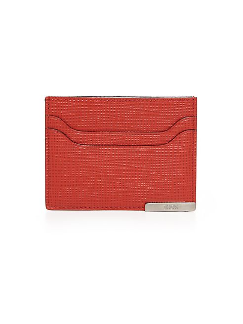 Tod's - Textured Leather Credit Card Case