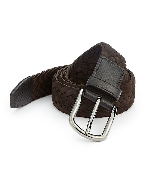 Tod's - Intreccio Suede Braided Belt