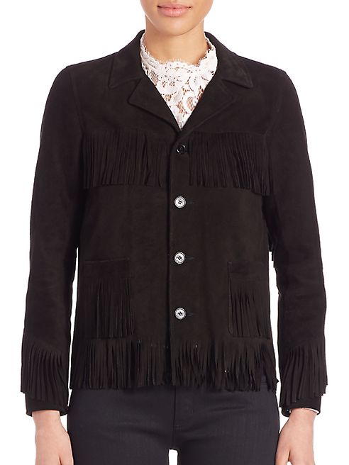 Saint Laurent - Curtis Suede Fringe Jacket