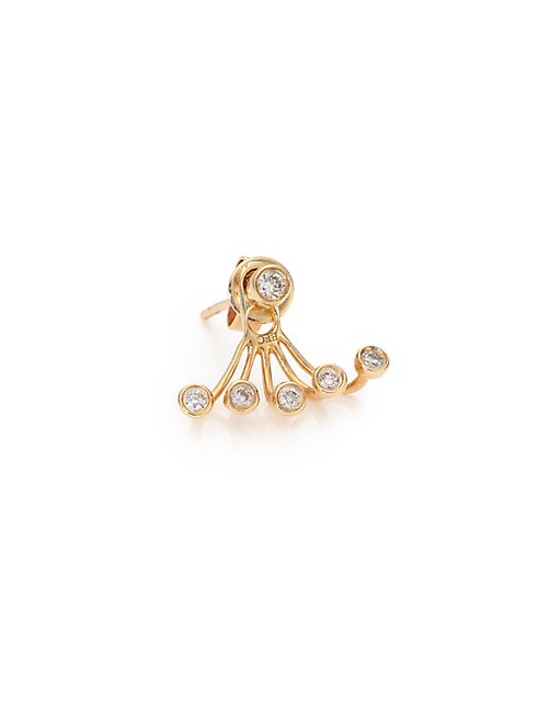 EF Collection - Multi-Bezel Diamond & 14K Yellow Gold Single Ear Jacket