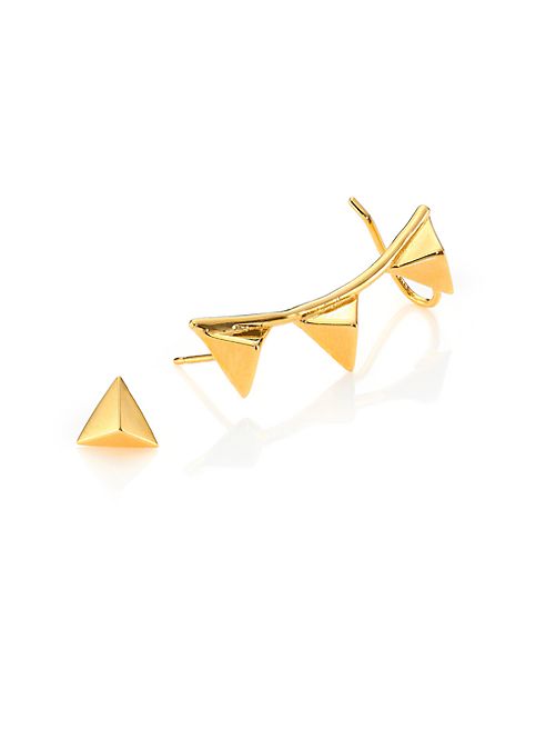 Tomtom - Chevron Prix Pyramid Ear Cuff & Stud Earring Set