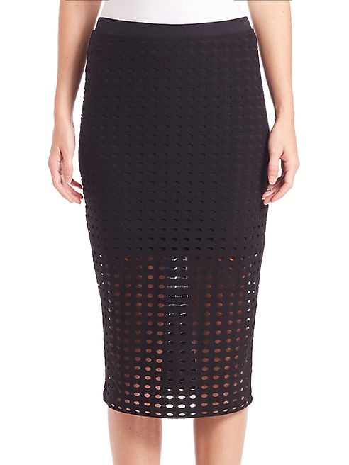 T by Alexander Wang - Circular Hole Jacquard Skirt