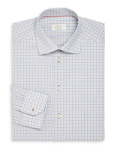 Eton - Contemporary-Fit Check Cotton Dress Shirt