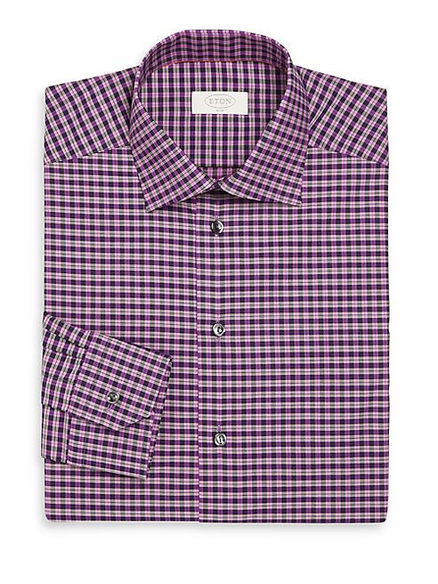 Eton - York Slim-Fit Check Twill Dress Shirt