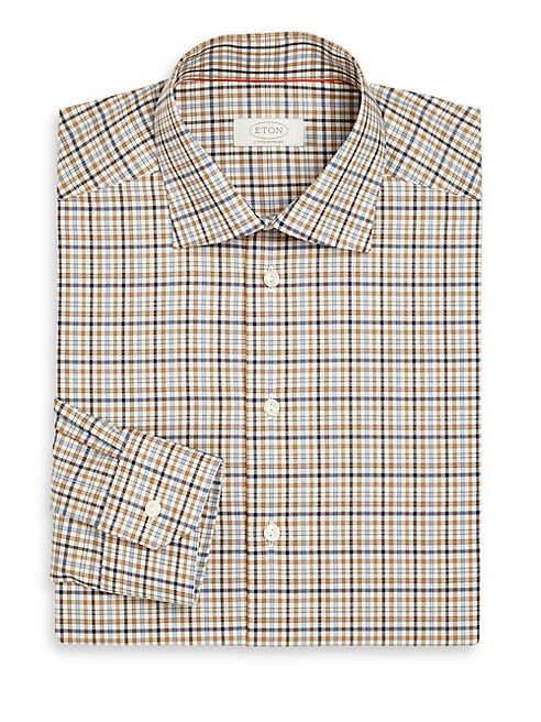 Eton - York Contemporary-Fit Multicolor Check Twill Dress Shirt