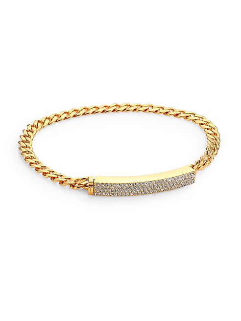 Adriana Orsini - Pavé Crystal Curb Link Bracelet/Goldtone