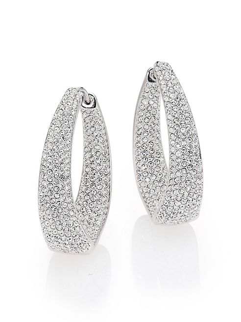 Adriana Orsini - Crystal Pavé Twist Hoop Earrings/1.25