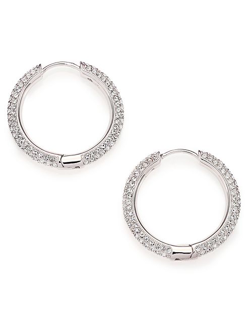 Adriana Orsini - Pavé Crystal Hoop Earrings/0.9