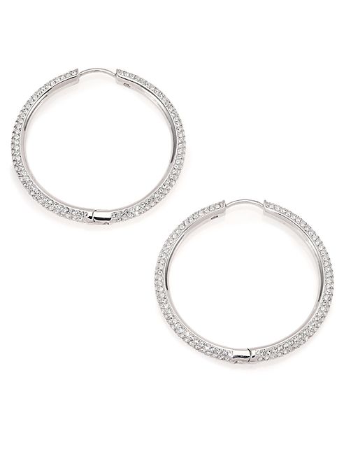 Adriana Orsini - Pavé Hoop Earrings/1.4