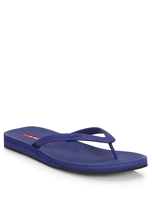 Prada - Saffiano Rubber Flip Flops