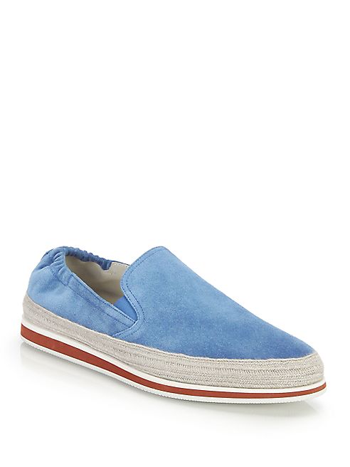 Prada - Suede Slip-Ons