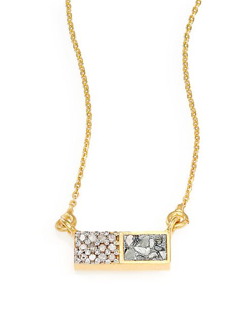 Shana Gulati - Banjara Champagne & Sliced Raw Diamond Necklace