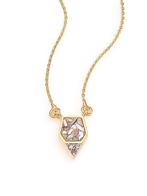 Shana Gulati - Charushila Bijou Champagne Diamond Pendant Necklace