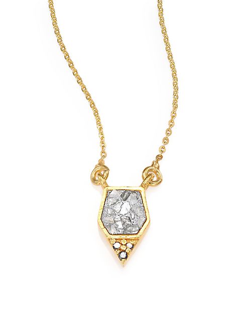 Shana Gulati - Charushila Bijou Black Diamond Pendant Necklace