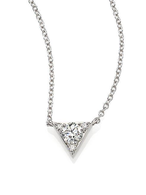 HEARTS ON FIRE - Triplicity Triangle Diamond Pendant Necklace