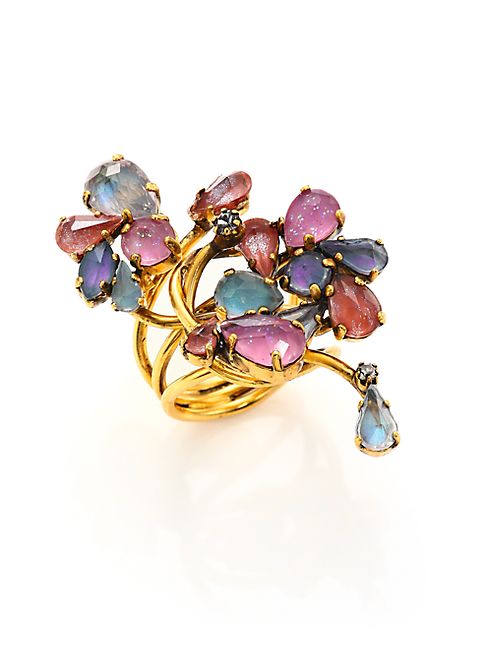 Erickson Beamon - Botanical Garden Floral Crystal Ring