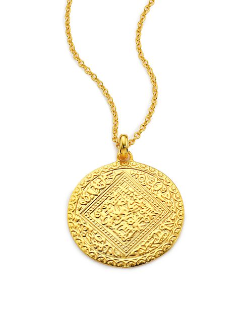 Monica Vinader - Marie 18K Gold-Plated Vermeil Pendant