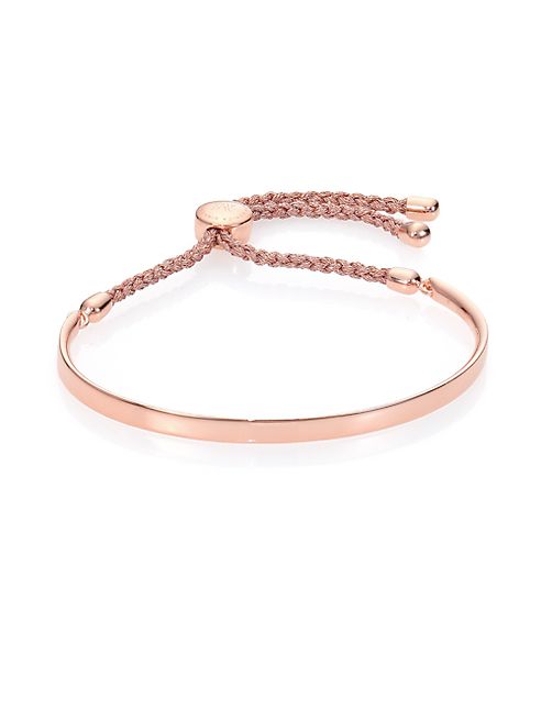 Monica Vinader - Fiji 18K Rose Gold Vermeil Friendship Bracelet/Metallica