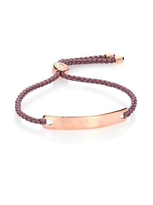 Monica Vinader - Havana Hammered Friendship Bracelet/Taupe