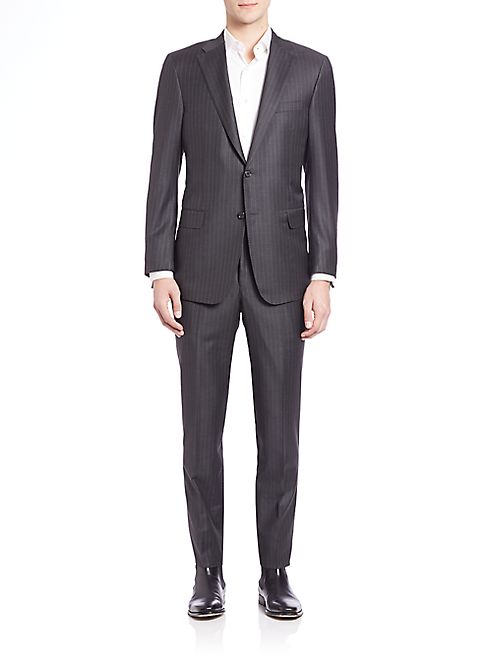 Hickey Freeman - Pinstriped Woolen Suit