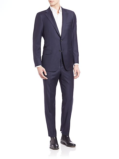 Hickey Freeman - Pinstriped Woolen Suit