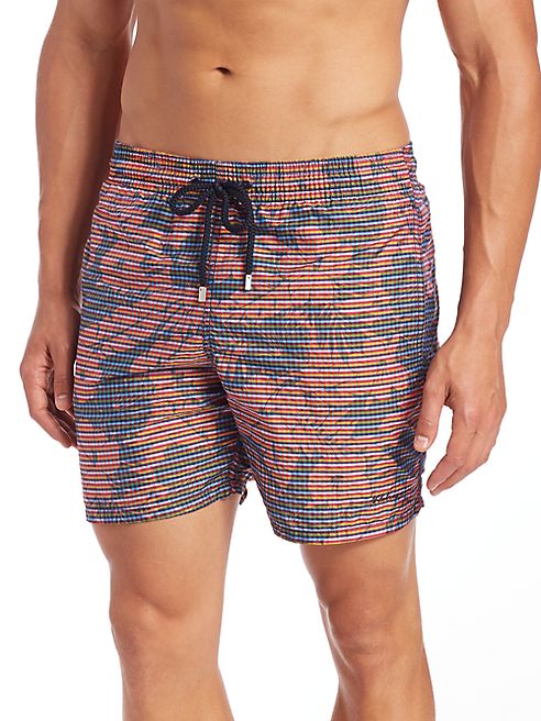 Vilebrequin - Moorea Gingham & Floral Swim Trunks