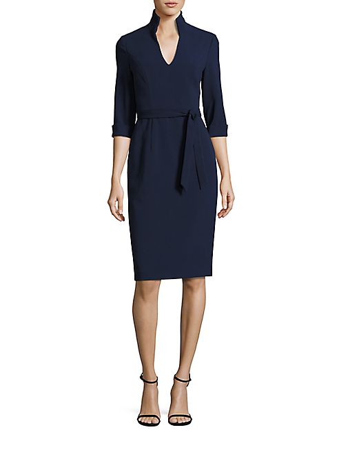 Black Halo - Madeline Tie-Waist Sheath Dress