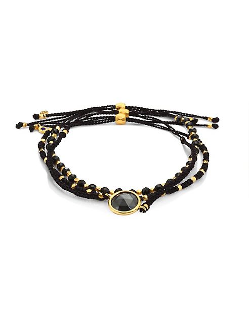 Astley Clarke - Biography Rock 'N' Roll Hematite & Black Spinel Silken Beaded Bracelet