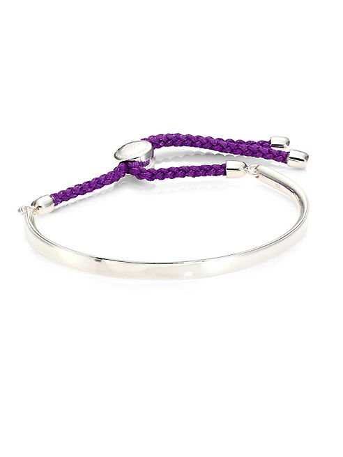 Monica Vinader - Fiji Sterling Silver Friendship Bracelet/Plum