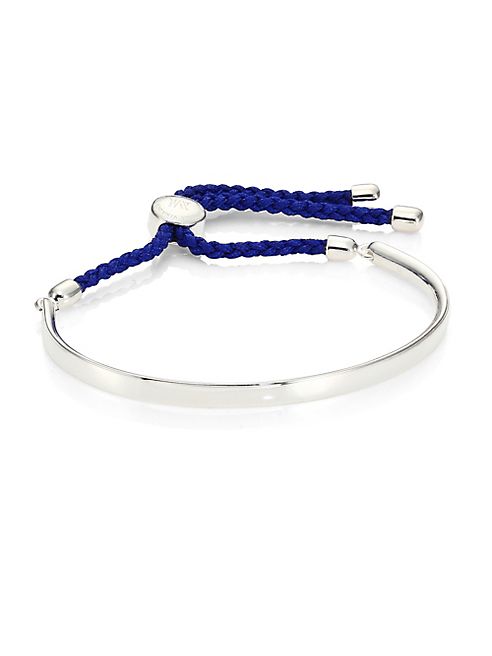 Monica Vinader - Fiji Sterling Silver Friendship Bracelet/Royal Blue