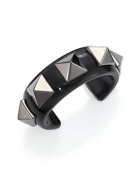 Valentino - Studded Acrylic Cuff Bracelet