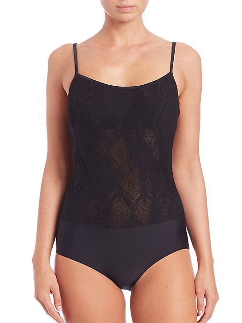 Fuzzi Swim - One-Piece Simple Scoopneck Swimsuit