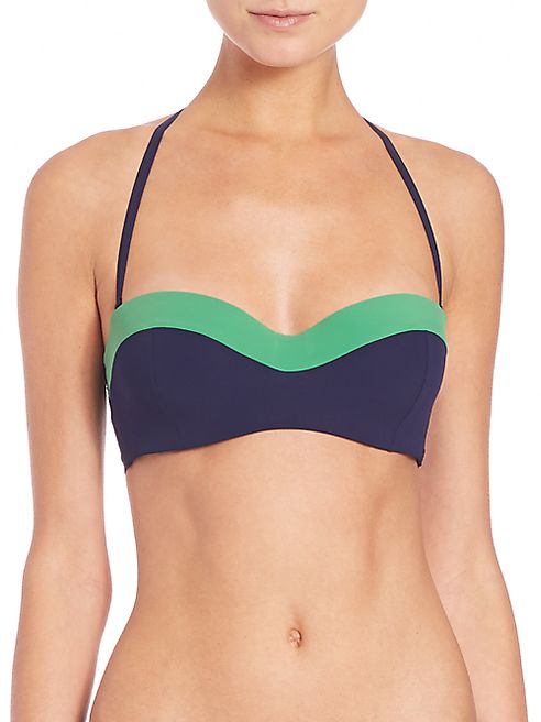 Tory Burch - Two-Tone Bandeau Bikini Top