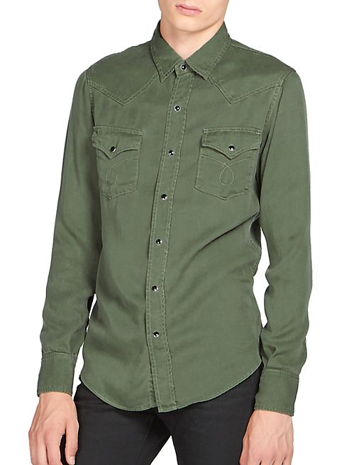 Saint Laurent - Cotton Twill Western Shirt